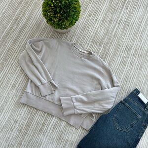 🐘 6PENCE light gray cotton sweater OSFM